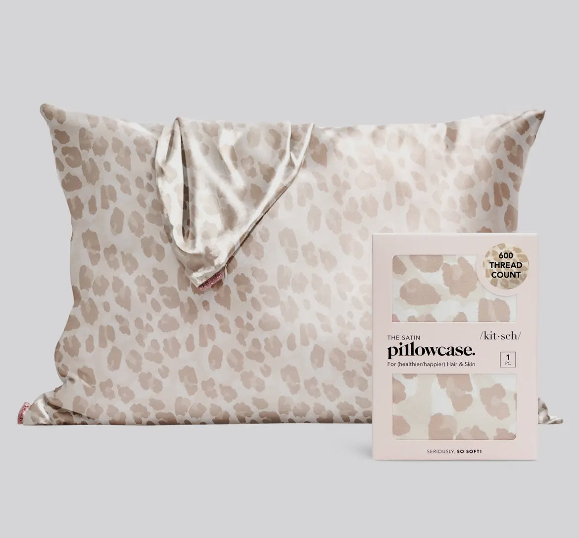 Kitsch Satin Pillowcase-Leopard