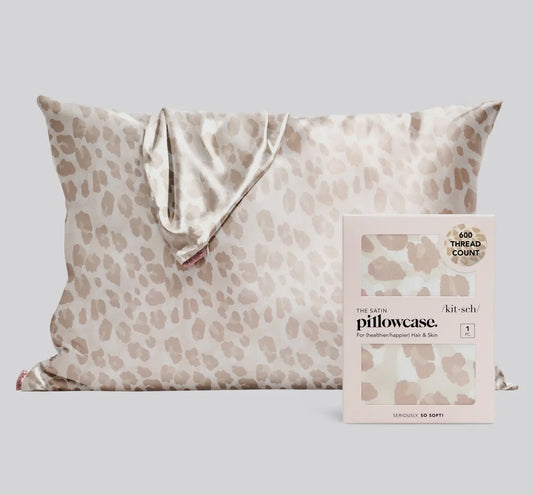 Kitsch Satin Pillowcase-Leopard
