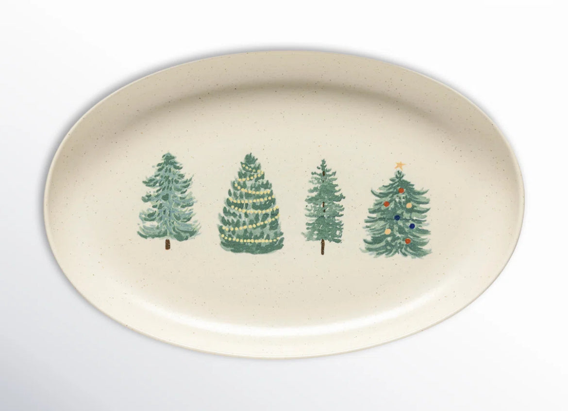 Casafina Pacifica Oval Christmas Tree Platter