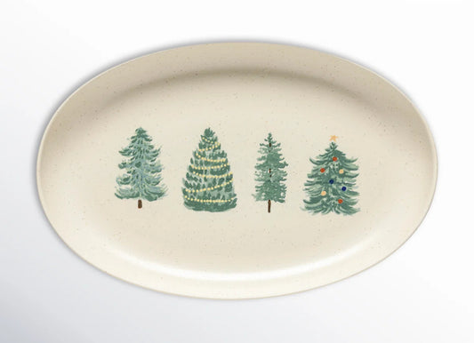 Casafina Pacifica Oval Christmas Tree Platter