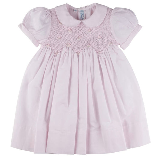 Feltman Brothers Scalloped Pearl Smocked Dress