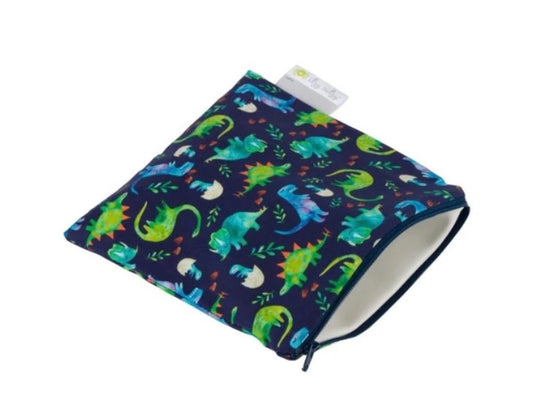 Itzy Ritzy Snack Happens Reusable Snack and Everything Bag-Raining Dinos