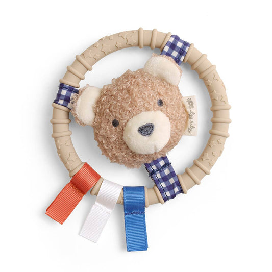 Itzy Ritzy Ring Pal-Taupe Bear