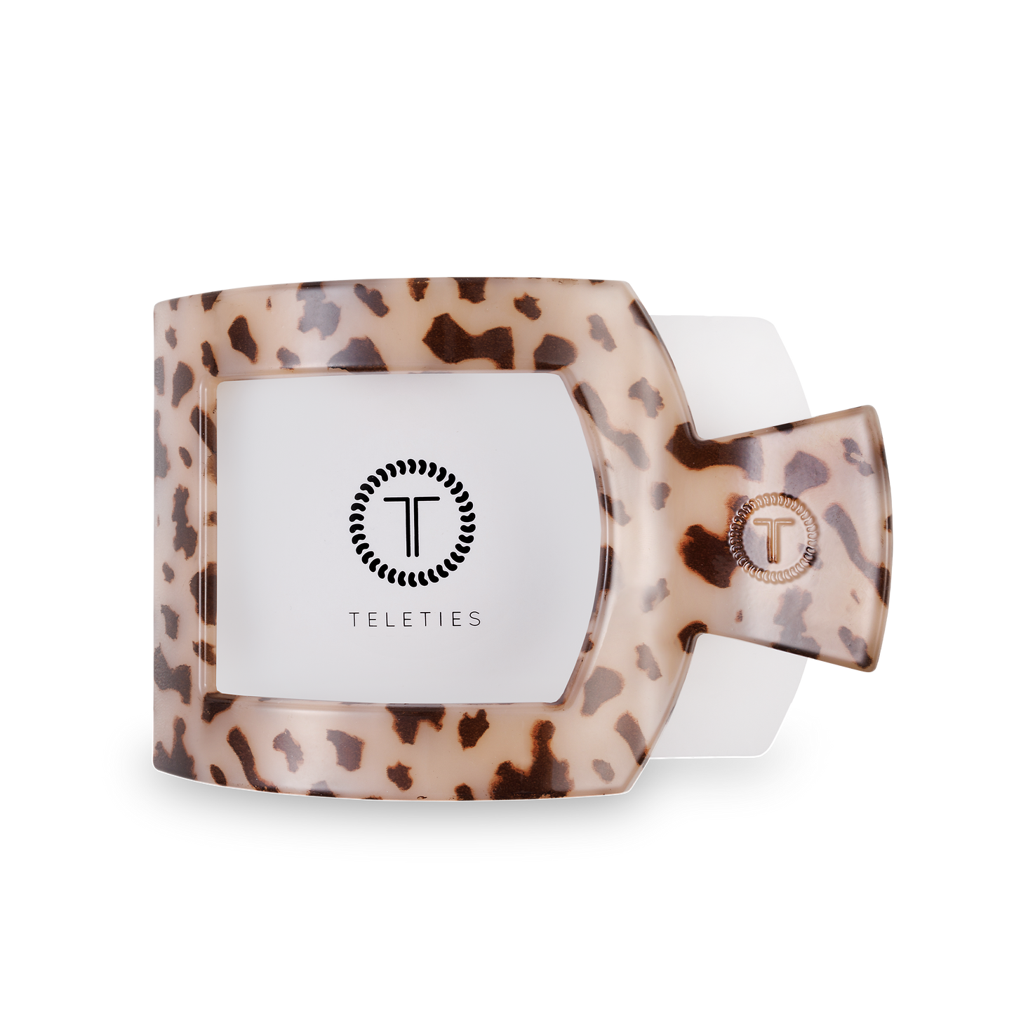 Teleties Large Square Flat Hair Clip-Blonde Tortoise