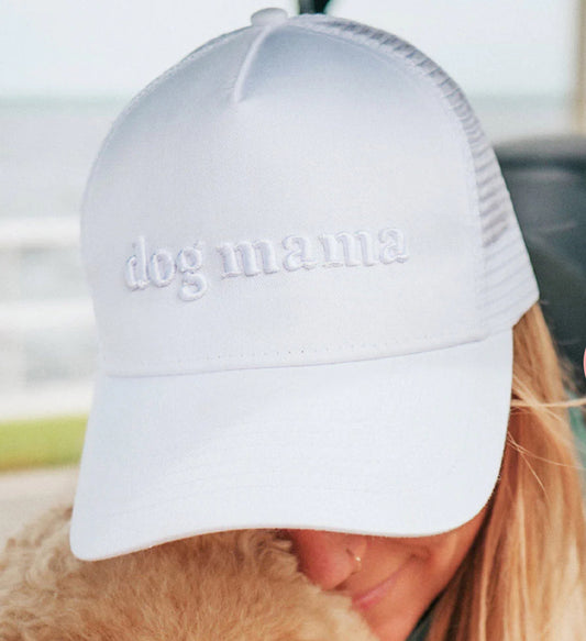 Katydid Trucker Hat-Embroidered Dog Mama