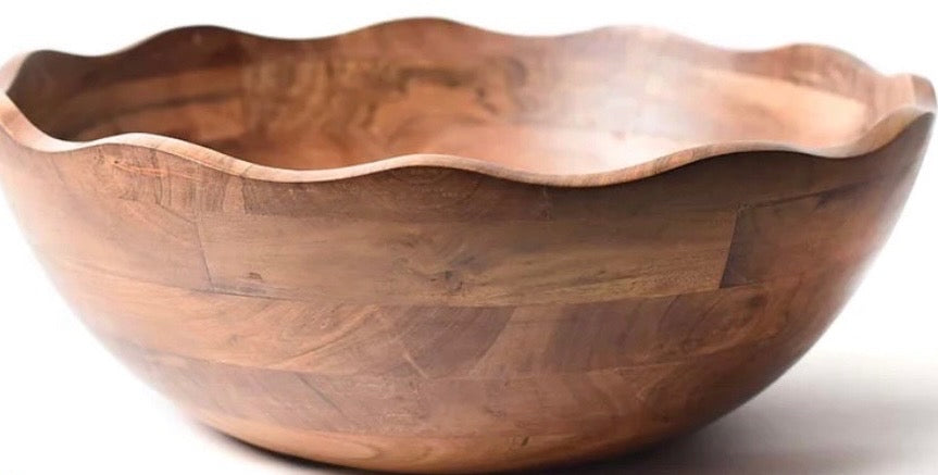 Coton Colors Fundamental Wood Large Ruffle Bowl