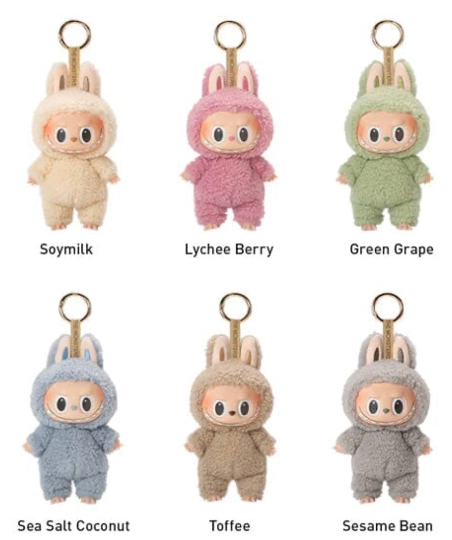 Pop Mart + The Monsters Exciting Macaron Series Plush Keyring Figurine Blind Box (8 Assorted Colors)