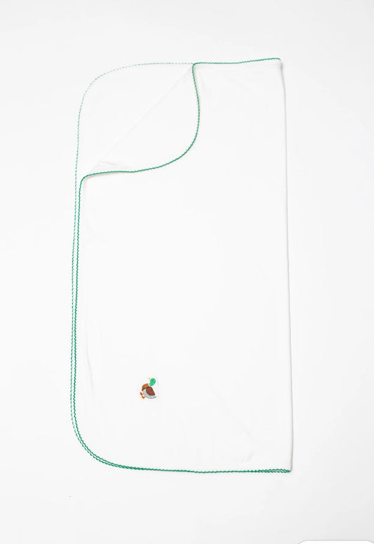 Goosies Embroidered Pip Blanket-Mallard