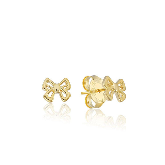 Sheila Fajl Bow Studs-Brushed 18K Gold Plated