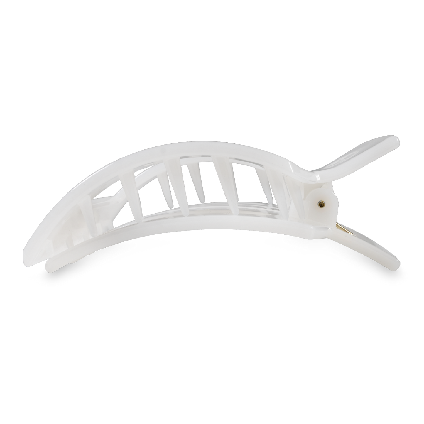 Teleties Large Square Flat Hair Clip-Coconut White