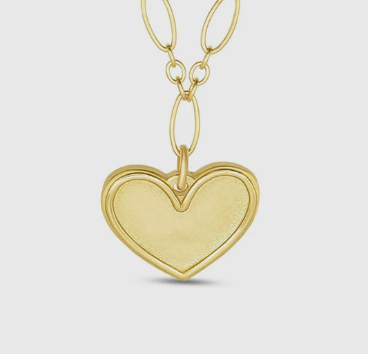 Madison Sterling Bracelet (Petite Pendant)-Heart/1 Corinthians 13:13