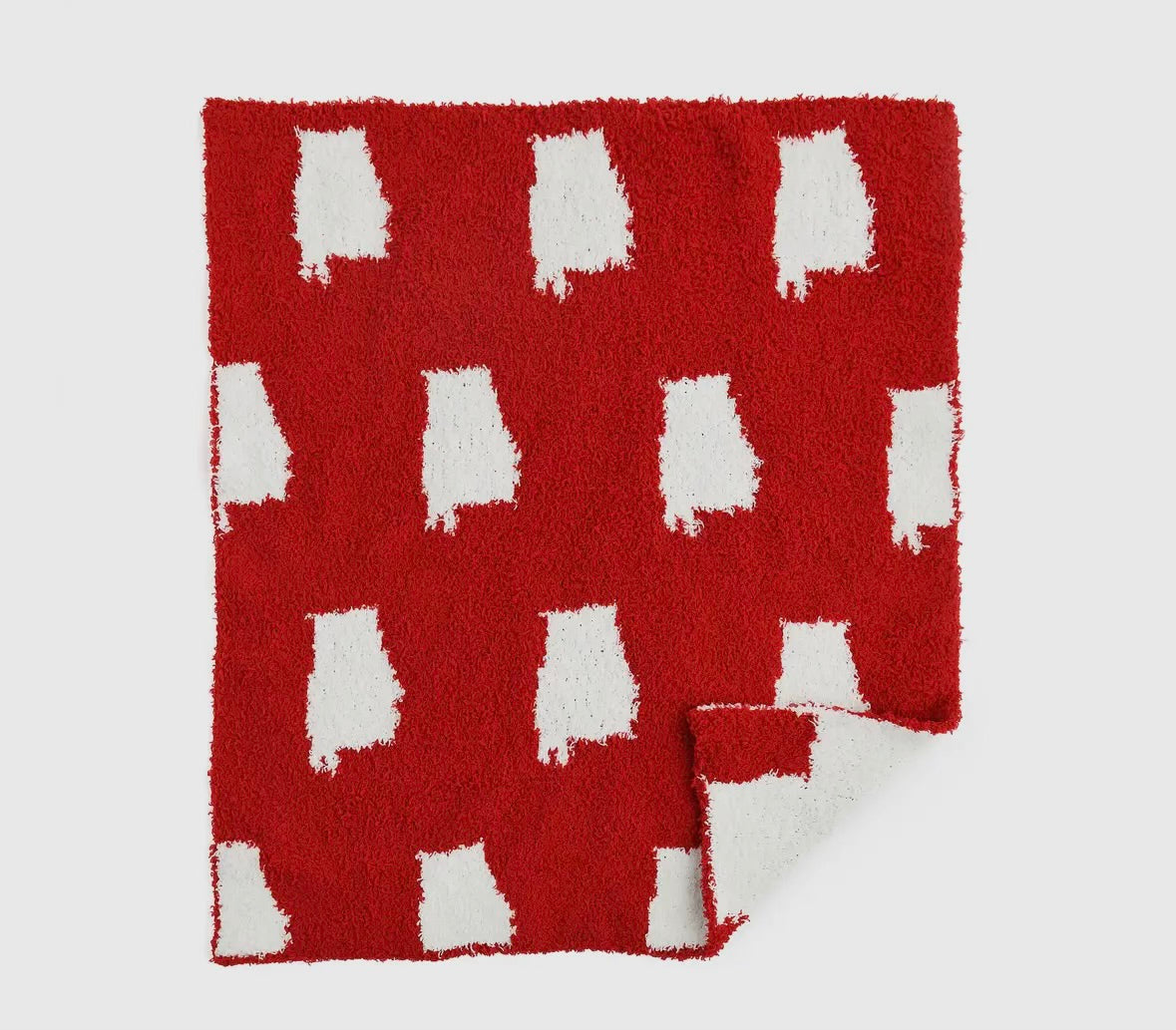 Gigi & Max Kids Alabama State Football Mini Plush Blanket-Crimson & White