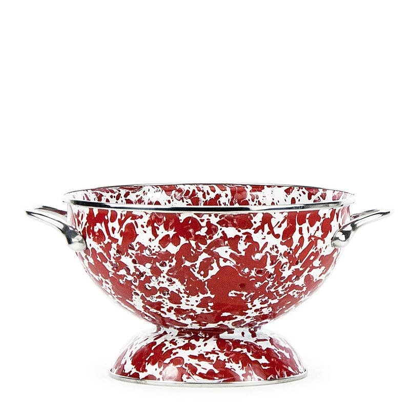 Golden Rabbit Enamelware Swirl Medium Colander