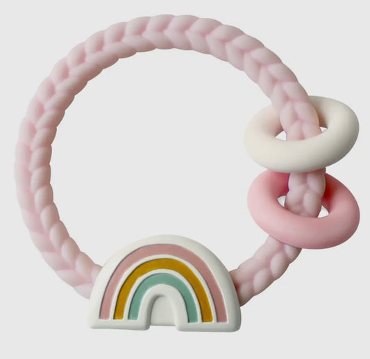 Itzy Ritzy Ritzy Rattle Silicone Teether-Rainbow