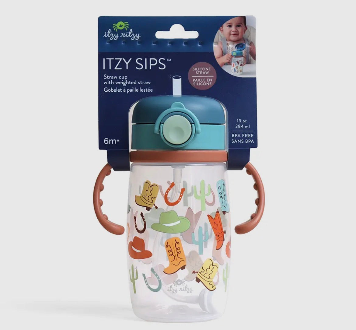 Itzy Ritzy Itzy Sips Straw Cup-Giddy Up!