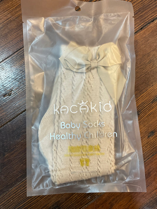 Kacakid Baby Knee Socks-Cream