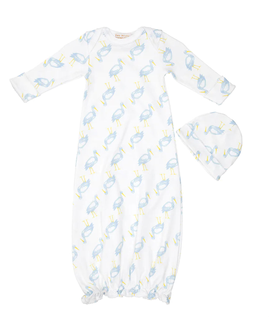 Beaufort Bonnet Adorable Everyday Set-Sir Proper Stork With Worth Avenue White (0-3 months)