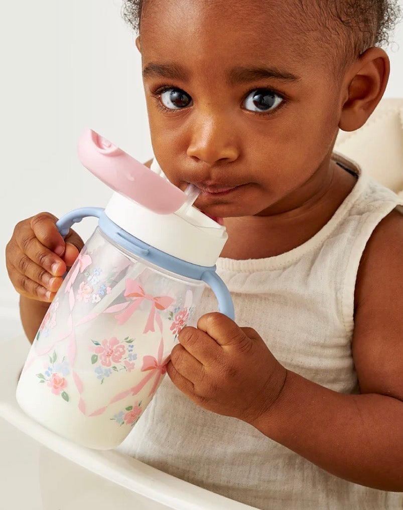 Itzy Ritzy Itzy Sips Straw Cup-Ribbons + Roses