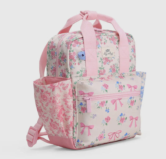 Itzy Ritzy Itzy Bitzy Backpack-Ribbons+Roses