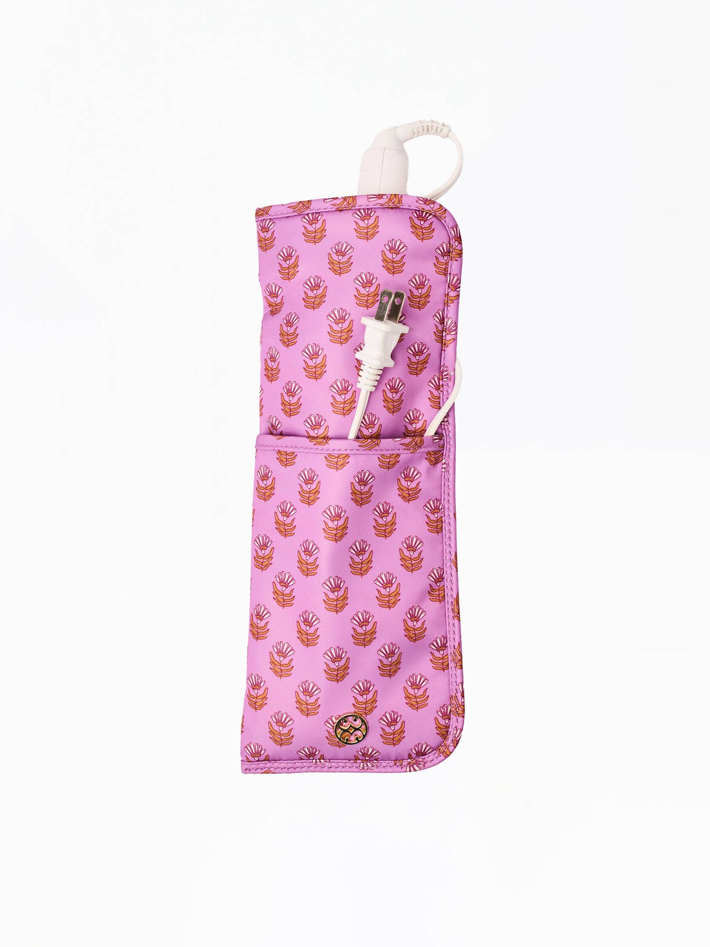 Mary Square Hot Tools Cover-Pink Floral Block
