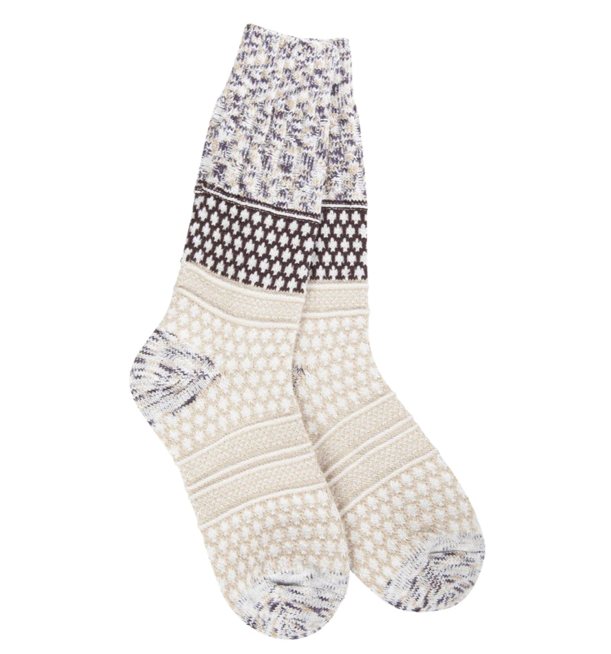 World’s Softest Socks Weekend Gallery Textured Crew-Cookie Dough Multi