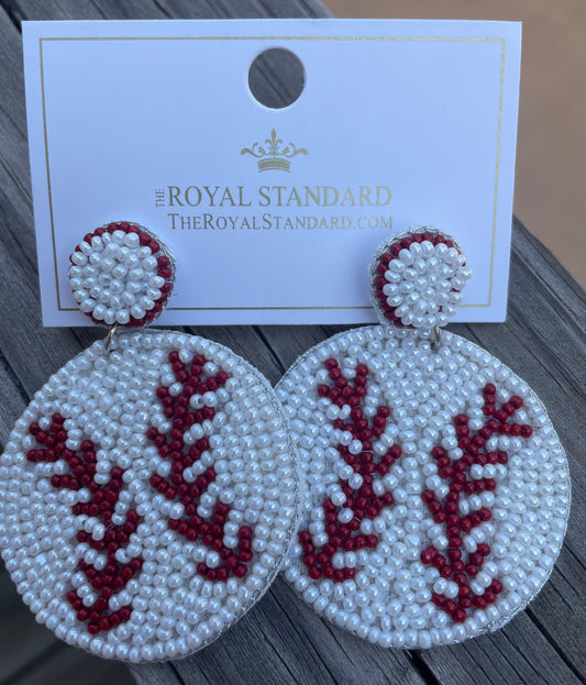 The Royal Standard Earrings-Baseball