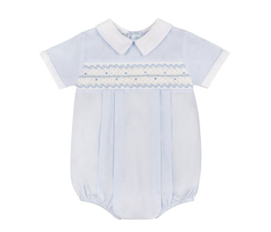 Feltman Brothers Boys Wave Smocked Romper (Newborn)