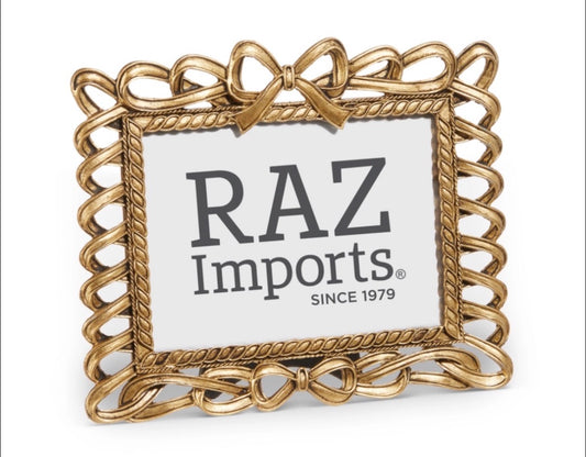 Raz Imports Bow Picture Frame (6.75”)