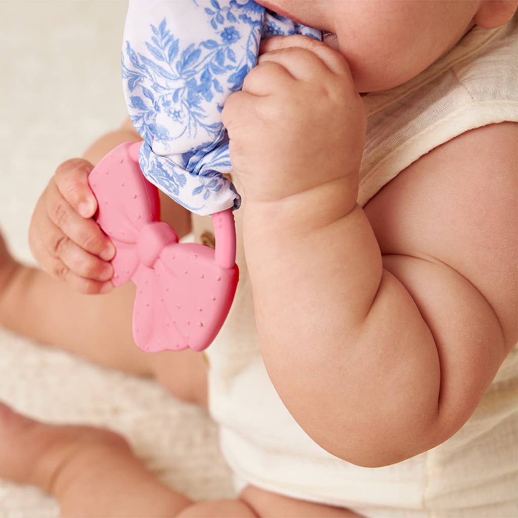 Itzy Ritzy Crinkle Crew-Pink Bow