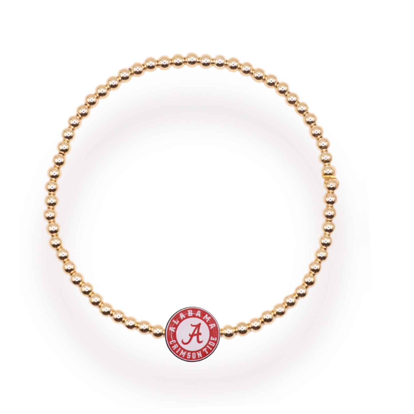 Beaded Blondes Alabama Logo Flip Bracelet on Gold-Standard