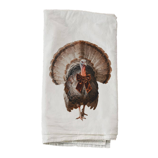 Kendrick Home Turkey Velvet Bow Towel
