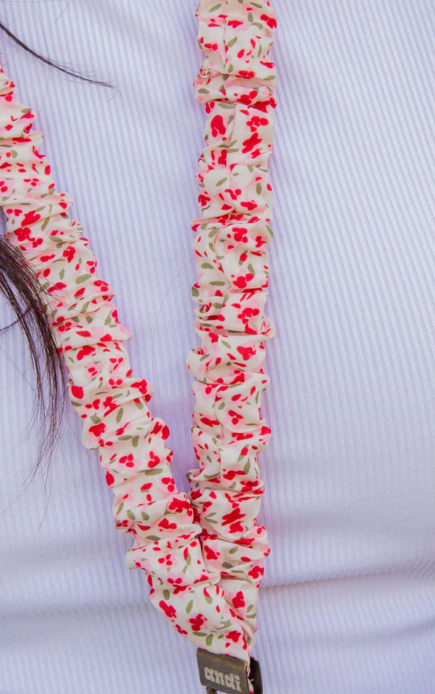 Shop ANDi Red & Pink Floral Lanyard