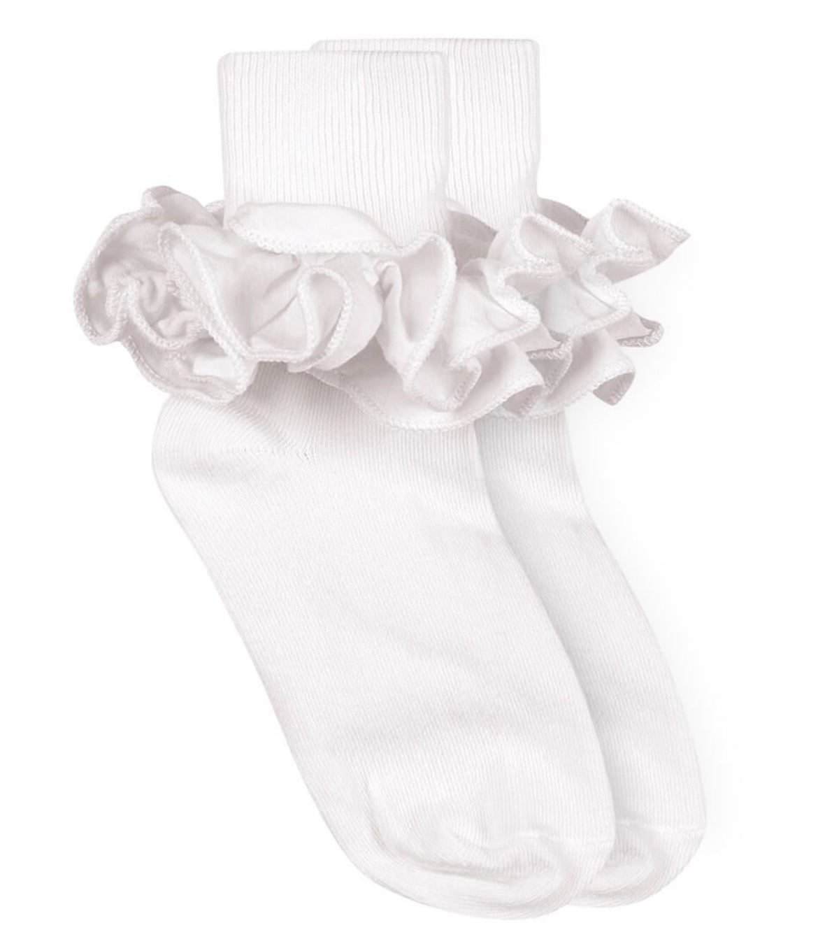 Jefferies Socks Misty Ruffle Lace Turn Cuff Socks