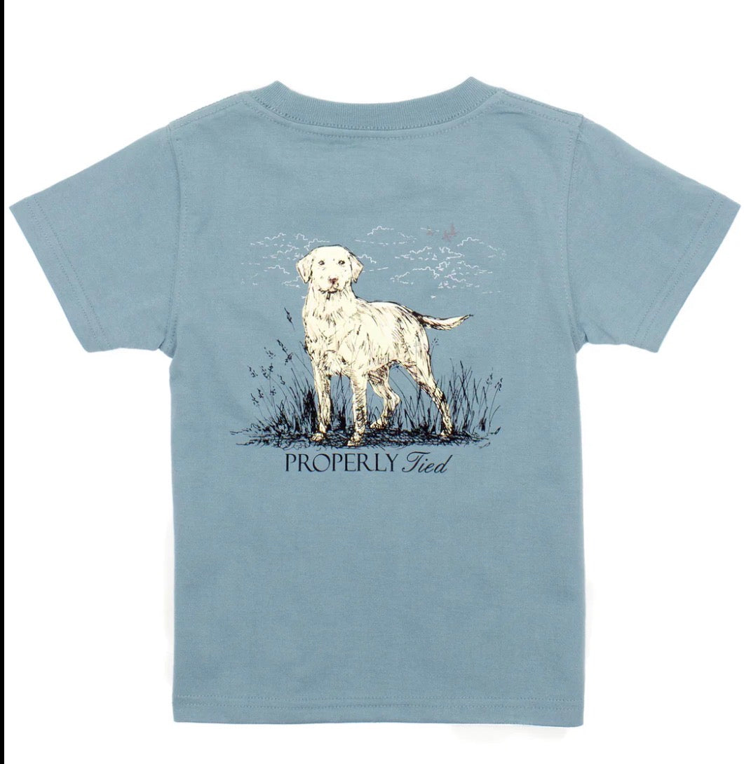 Properly Tied Boys Labrador SS Steel Blue