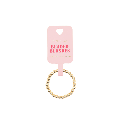 Beaded Blondes Ella Beaded Band Ring in Gold-5/6