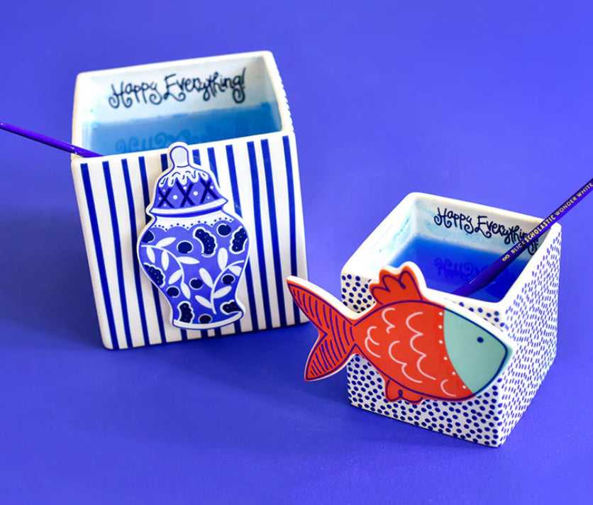 Happy Everything Indigo Small Dot Mini Nesting Cube