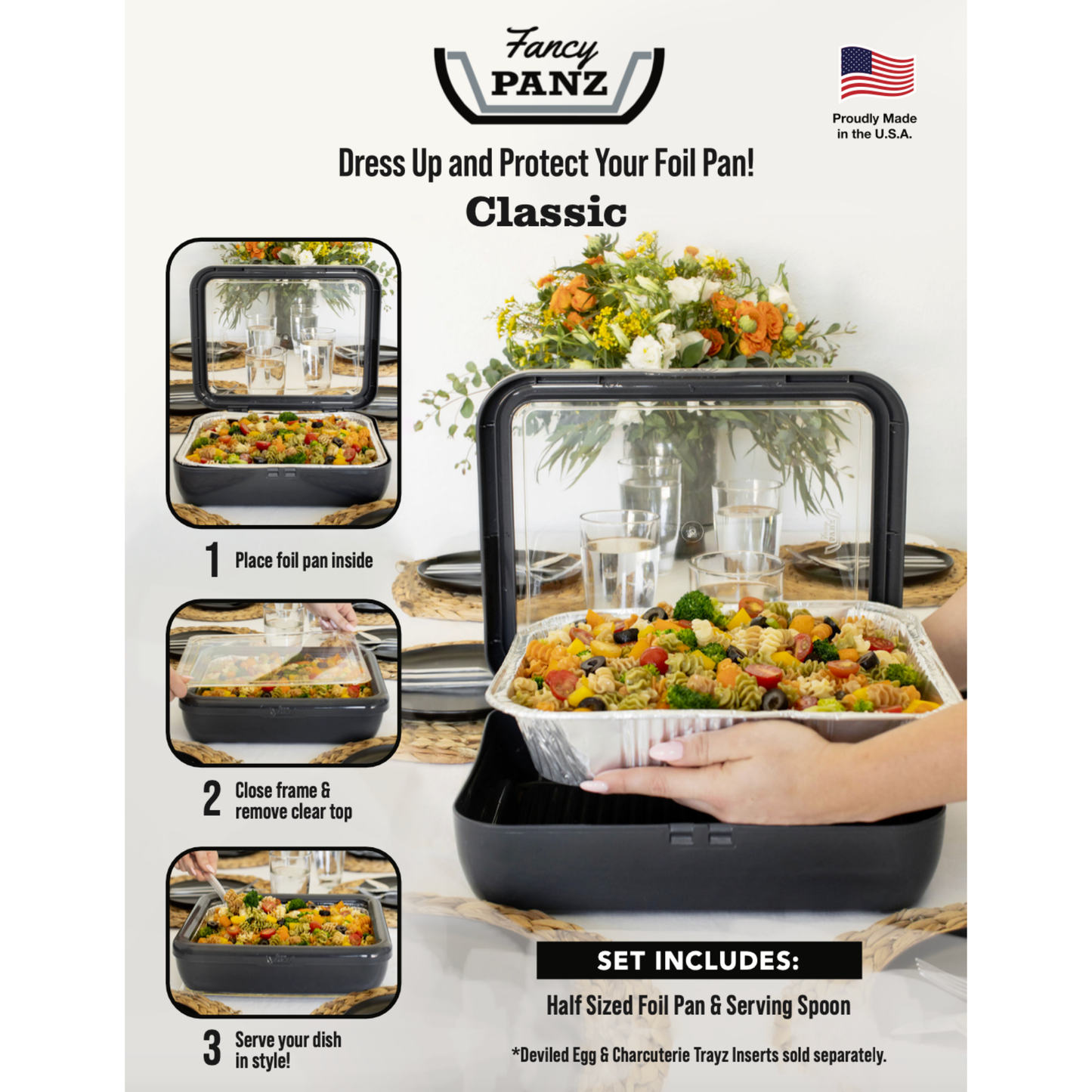 Fancy Panz Classic Set Pan & Serving Spoon-Green Marble