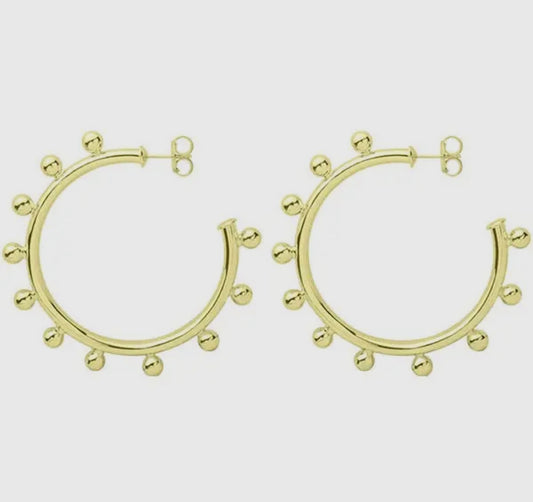 Sheila Fajl Small Merry Go Round Hoops-18K Gold Plated