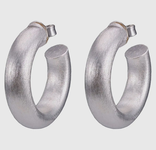 Sheila Fajl Ilana Hoop Earrings-Silver Plated