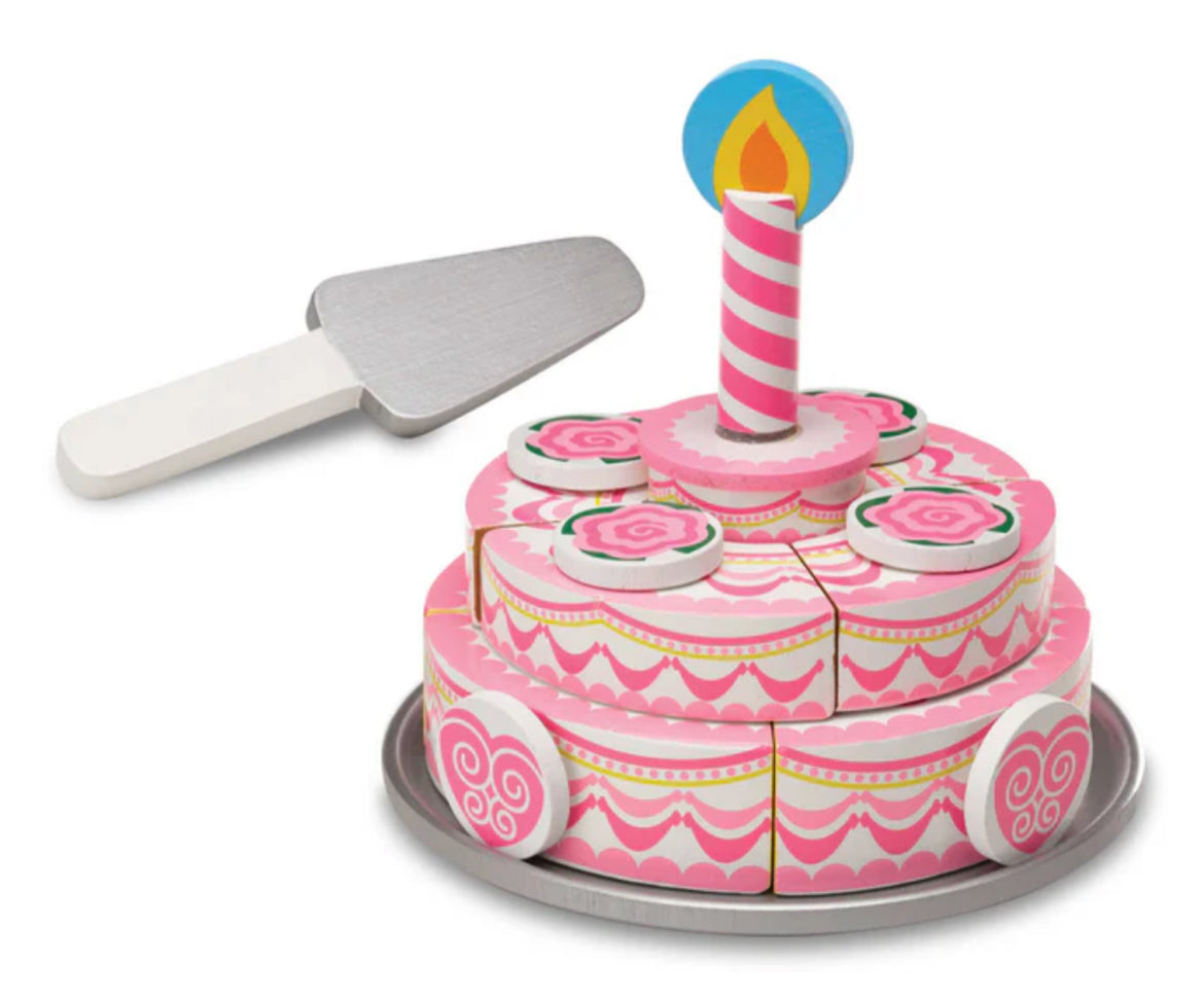 Melissa & Doug Wooden Triple-Layer Party Cake