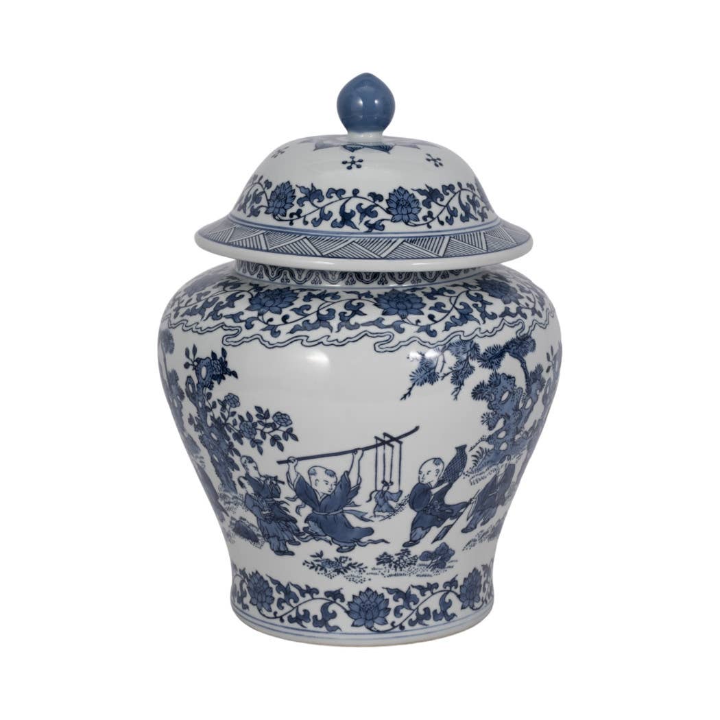 Sagebrook Home Blue Ceramic  Decorative Jar (15 inch)