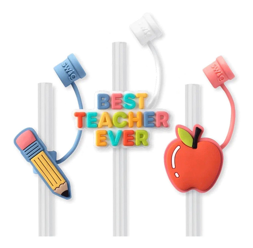 Swig Straw Toppers-Best Teacher Ever