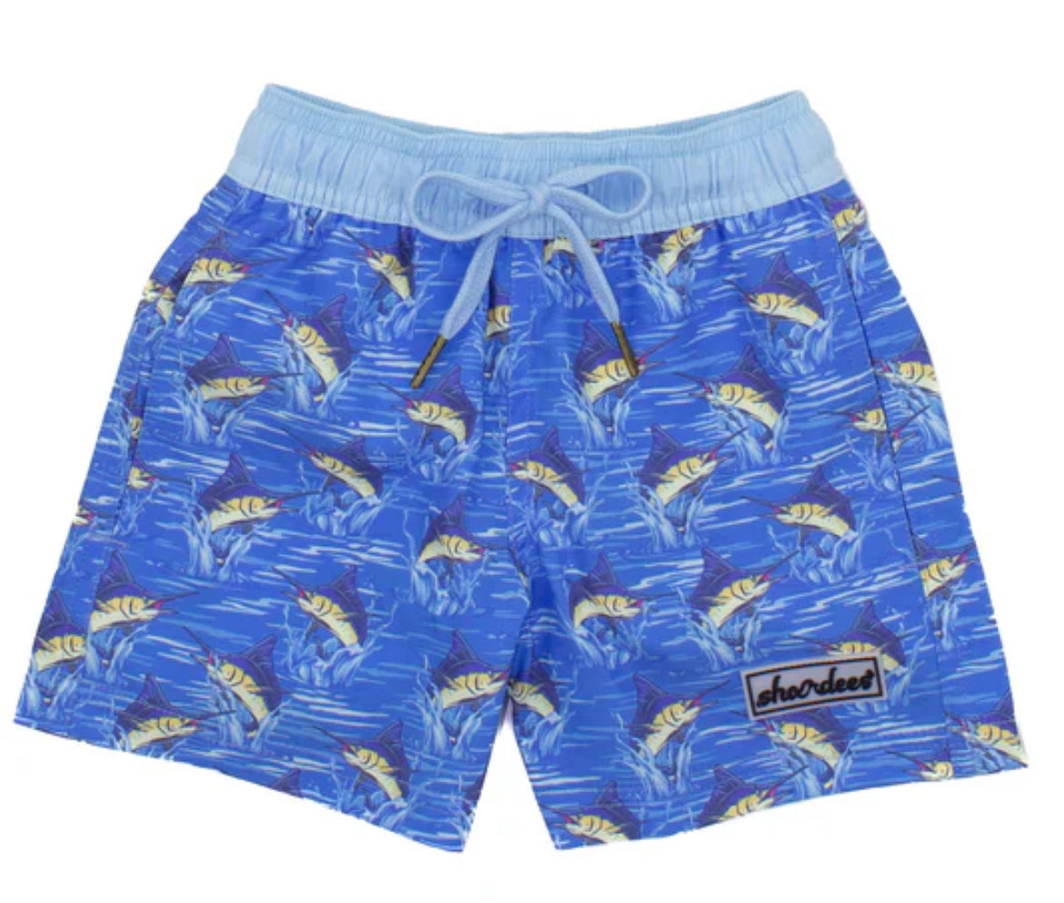 Properly Tied Boys Shordees Swim Trunk-Marlin