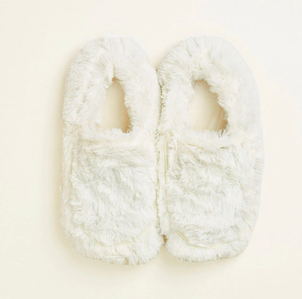 Warmies Microwaveable Slippers-Cream