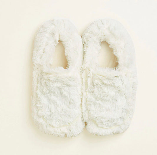 Warmies Microwaveable Slippers-Cream