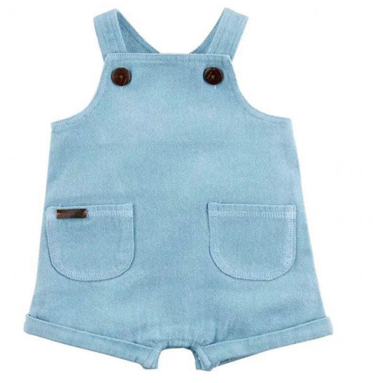 Mudpie Baby Boy Light Blue Overalls (3-6 months)