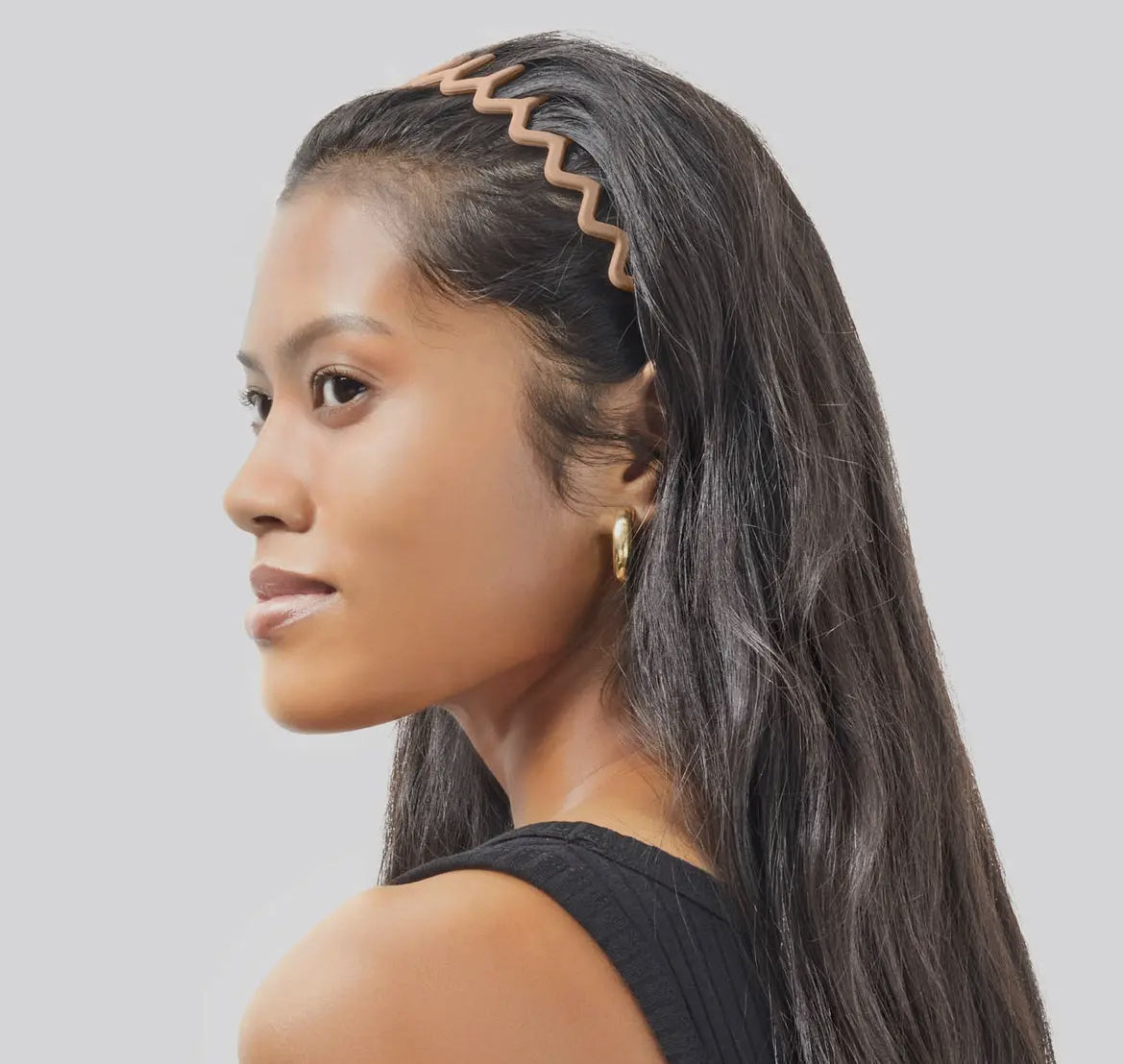 Kitsch Recycled Plastic Zig Zag Headband (2pc)-Neutral