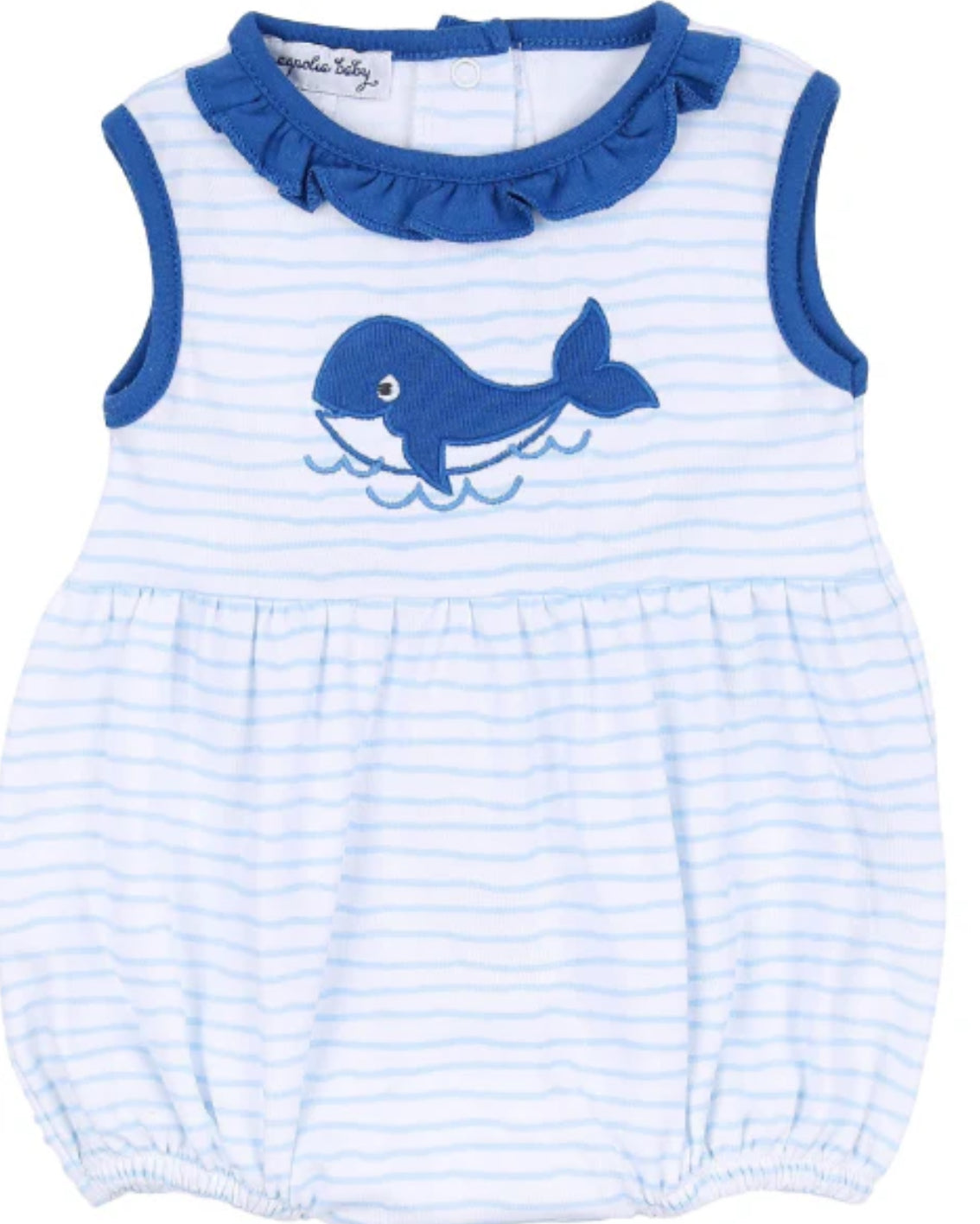 Magnolia Baby Whale Appliqué Bubble (6 months)