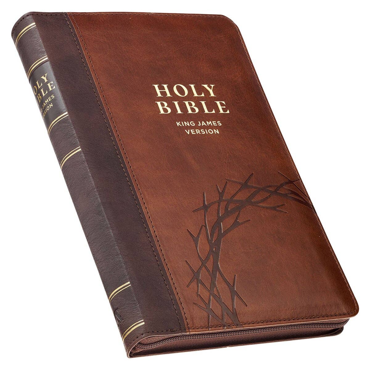 Christian Art Gifts KJV Bible Deluxe-Faux Leather with Zipper