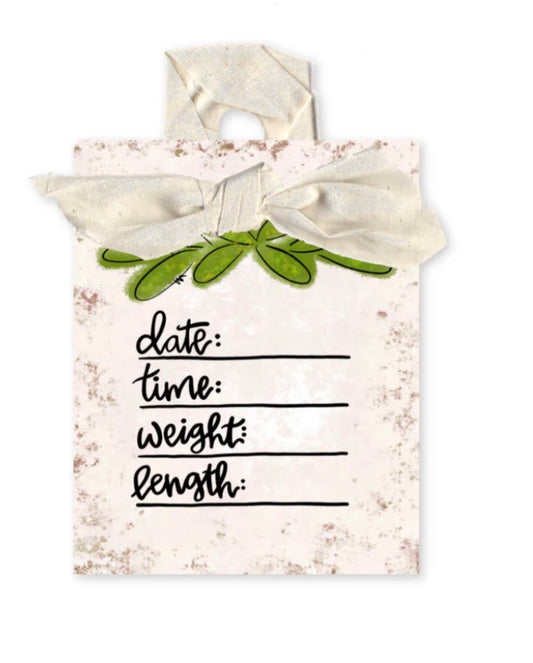 Baxter & Me Baby Measurement Chart Hang Tag Ornament